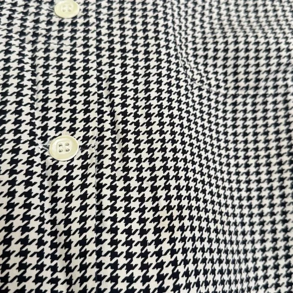 Charter Club Vintage 100% Silk Houndstooth Print Blouse - Picture 4 of 5
